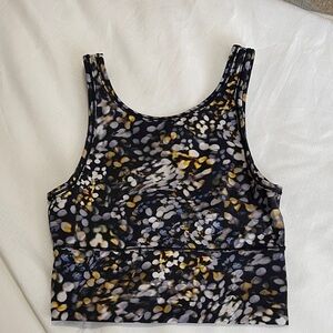 lululemon athletica Black and Gold Patterned Sports Bra